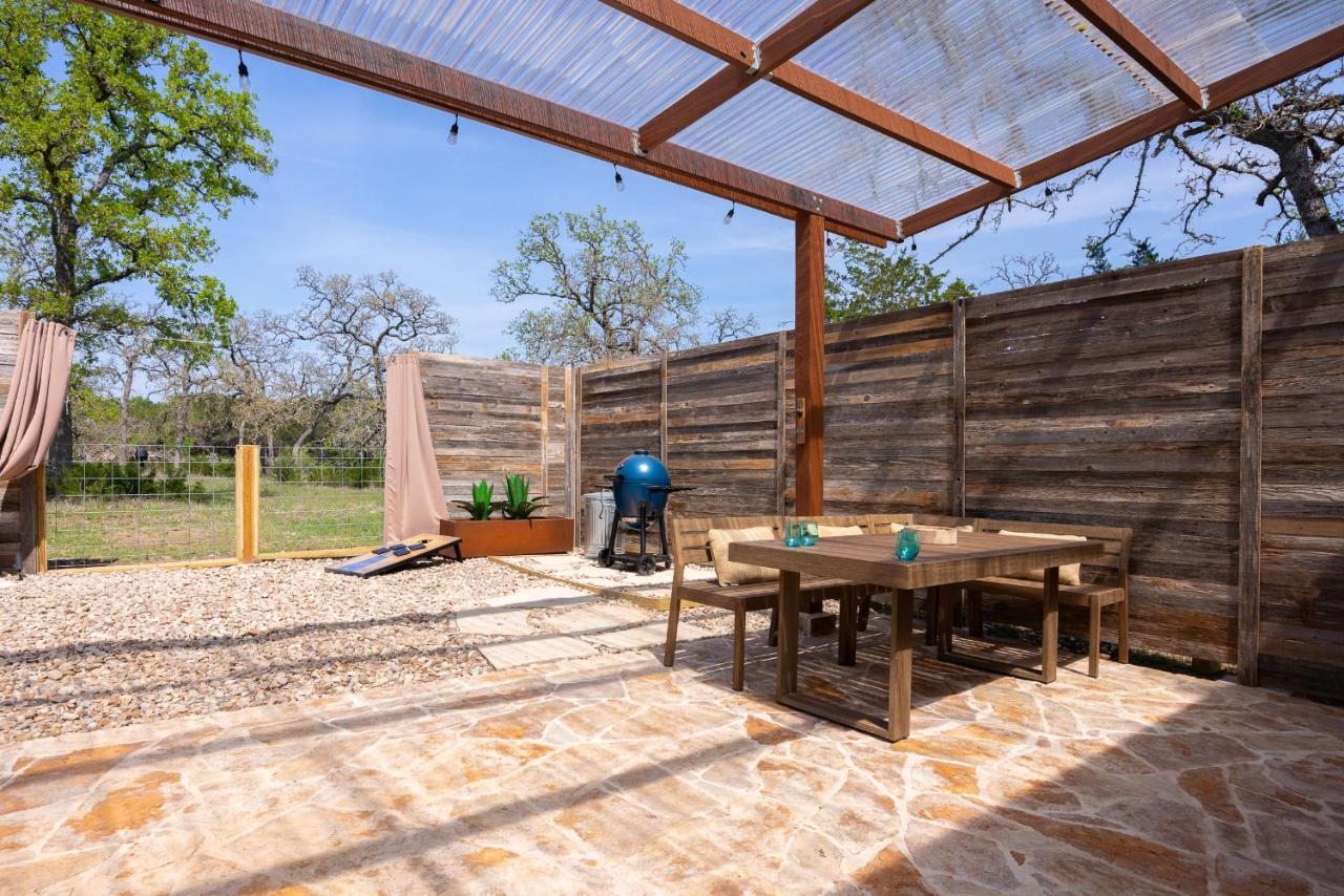 Romantic Tiny Luxury Retreat W Heated Pool, Sauna N Outdoor Shower In Wimberley 10 Acres Villa Eksteriør bilde