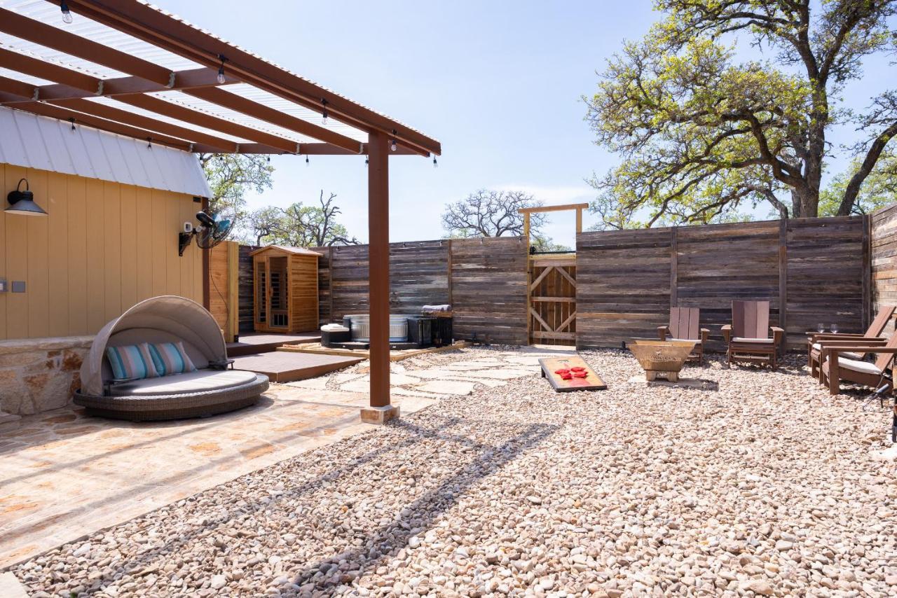 Romantic Tiny Luxury Retreat W Heated Pool, Sauna N Outdoor Shower In Wimberley 10 Acres Villa Eksteriør bilde