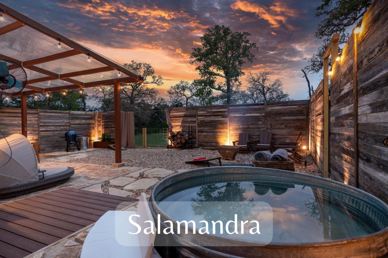 Romantic Tiny Luxury Retreat W Heated Pool, Sauna N Outdoor Shower In Wimberley 10 Acres Villa Eksteriør bilde